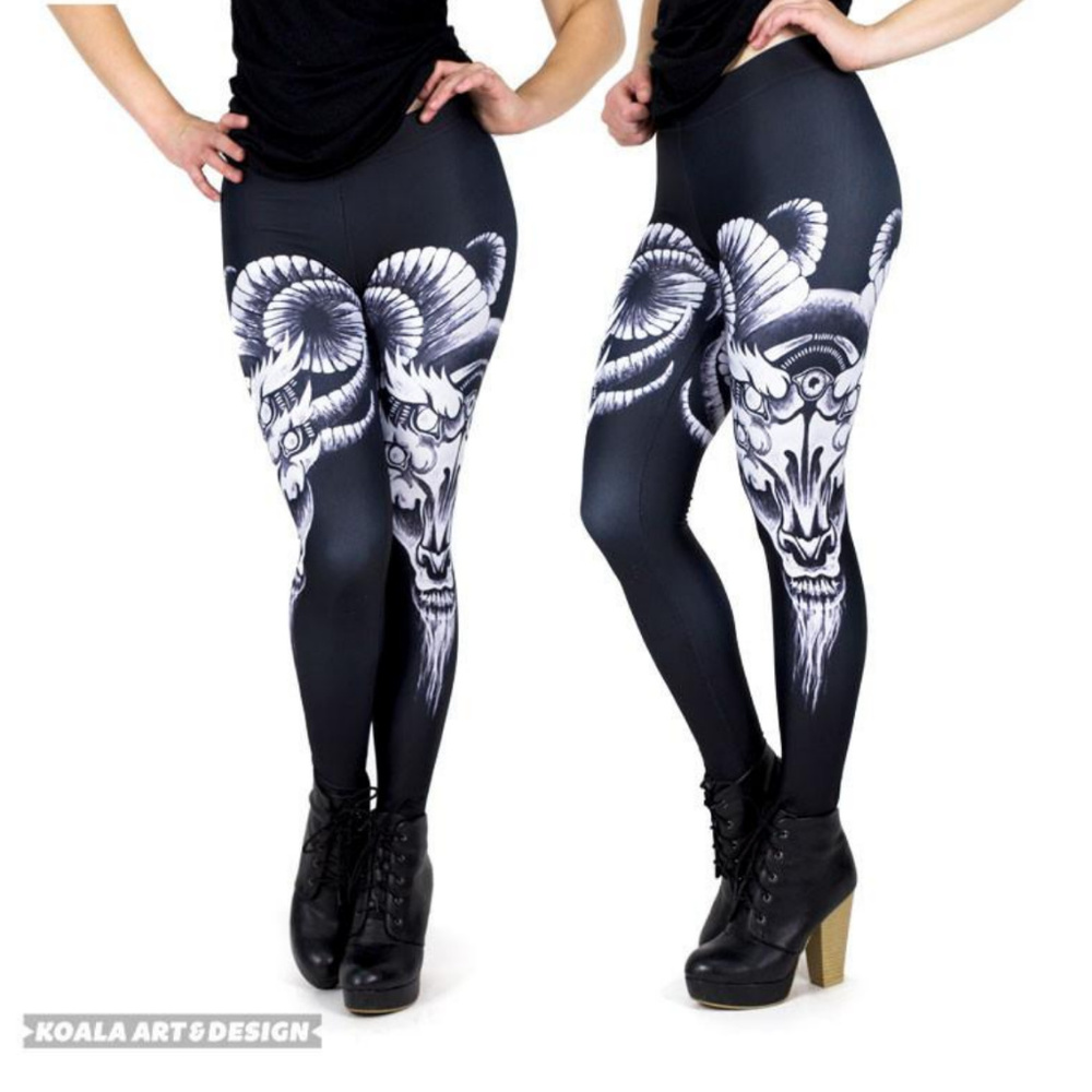 Spooky Occult Demon Leggings Koala Art